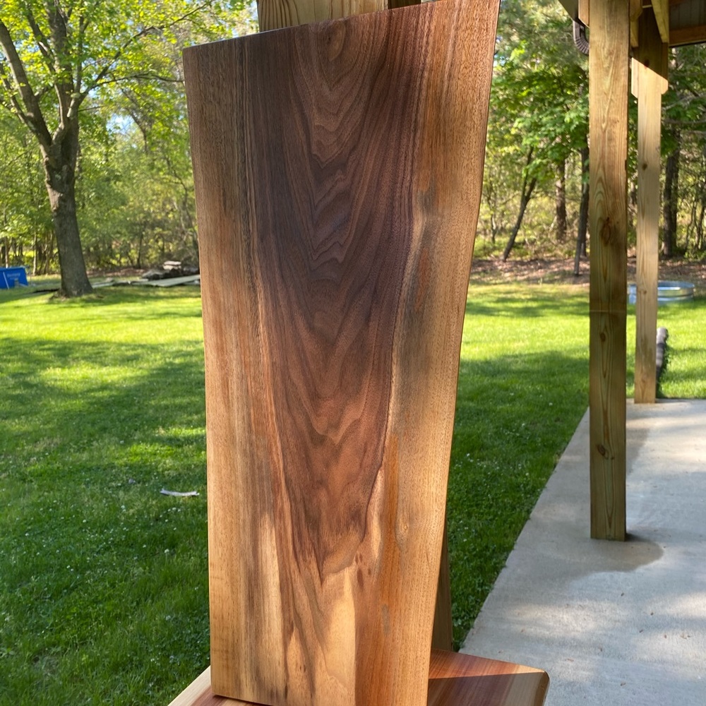 SOLD-Live Edge Handmade Walnut Charcuterie Board